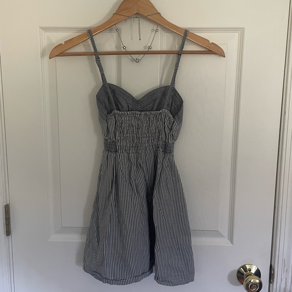 Y2K Abercrombie Stripe Cotton Tunic Sundress - Picture 8 of 10